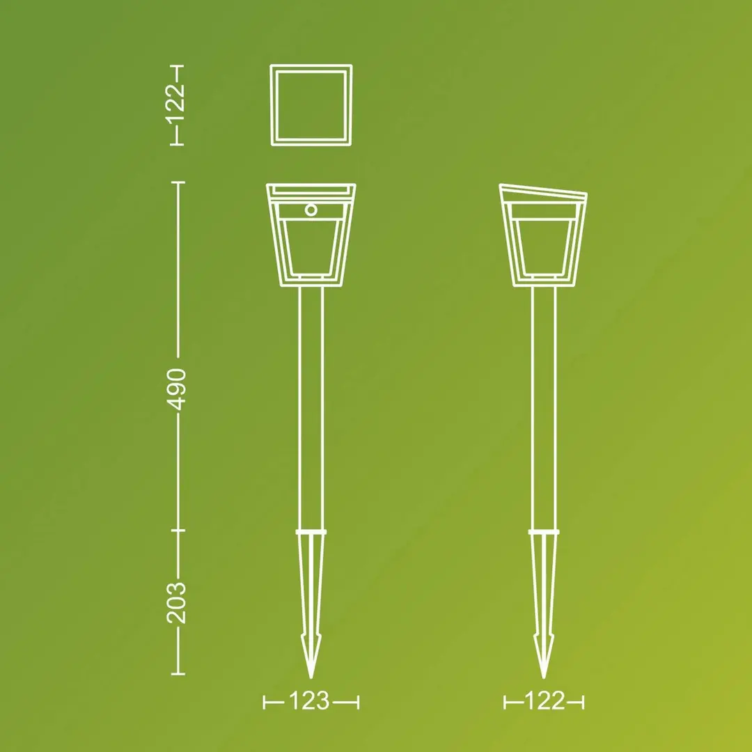 Philips LED-Solar-Erdspießlampe Nissa UE, Kunststoff, IP44