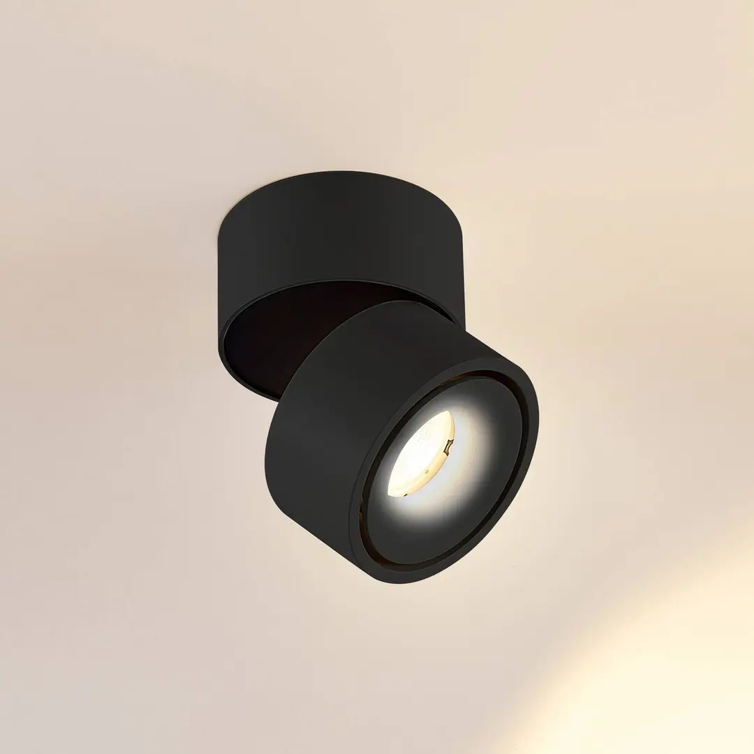 Arcchio LED-Deckenstrahler Rotari, 980lm, 1-flg., schwarz