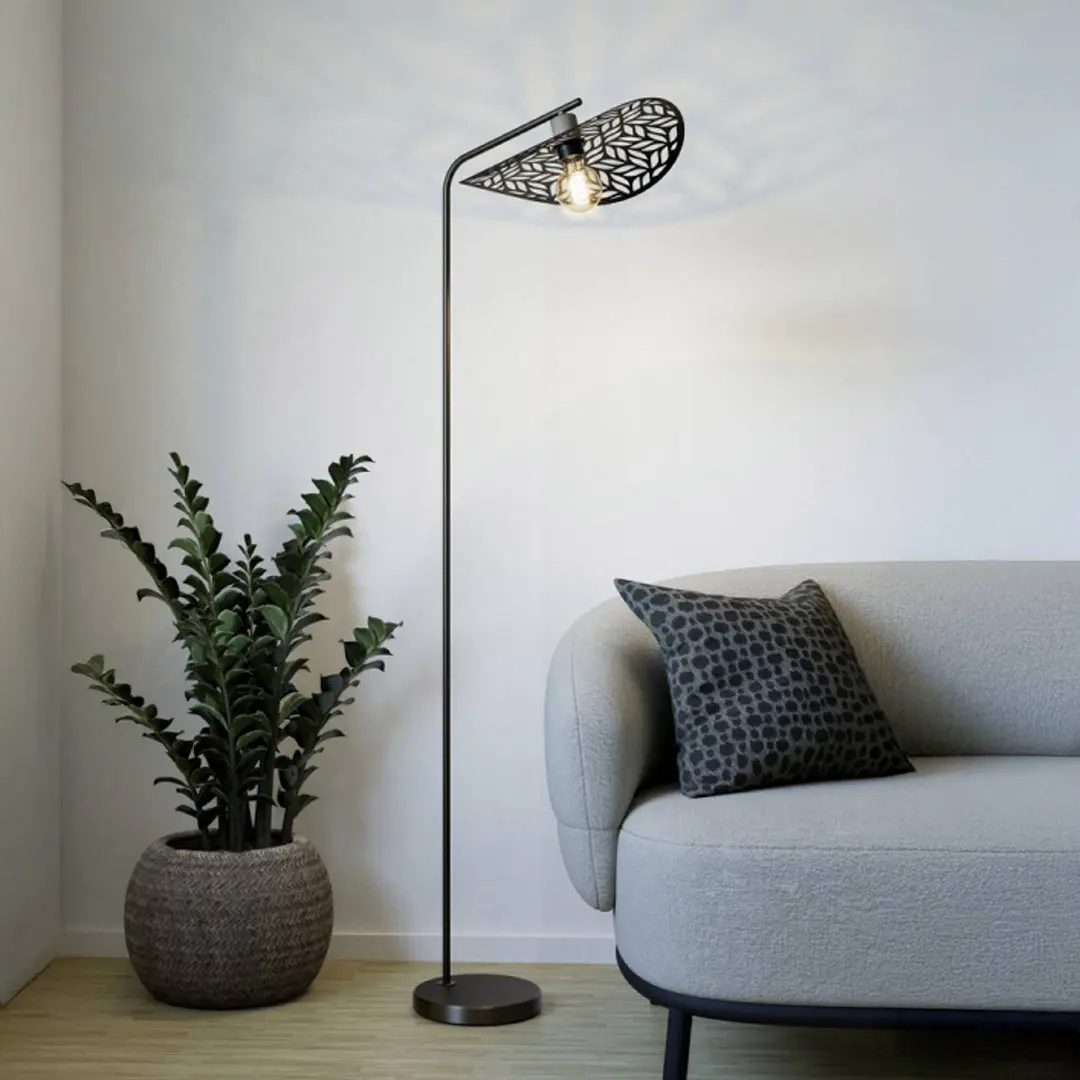 EGLO Stehlampe SWABY, bronzefarben, Höhe 160 cm, Metall, E27