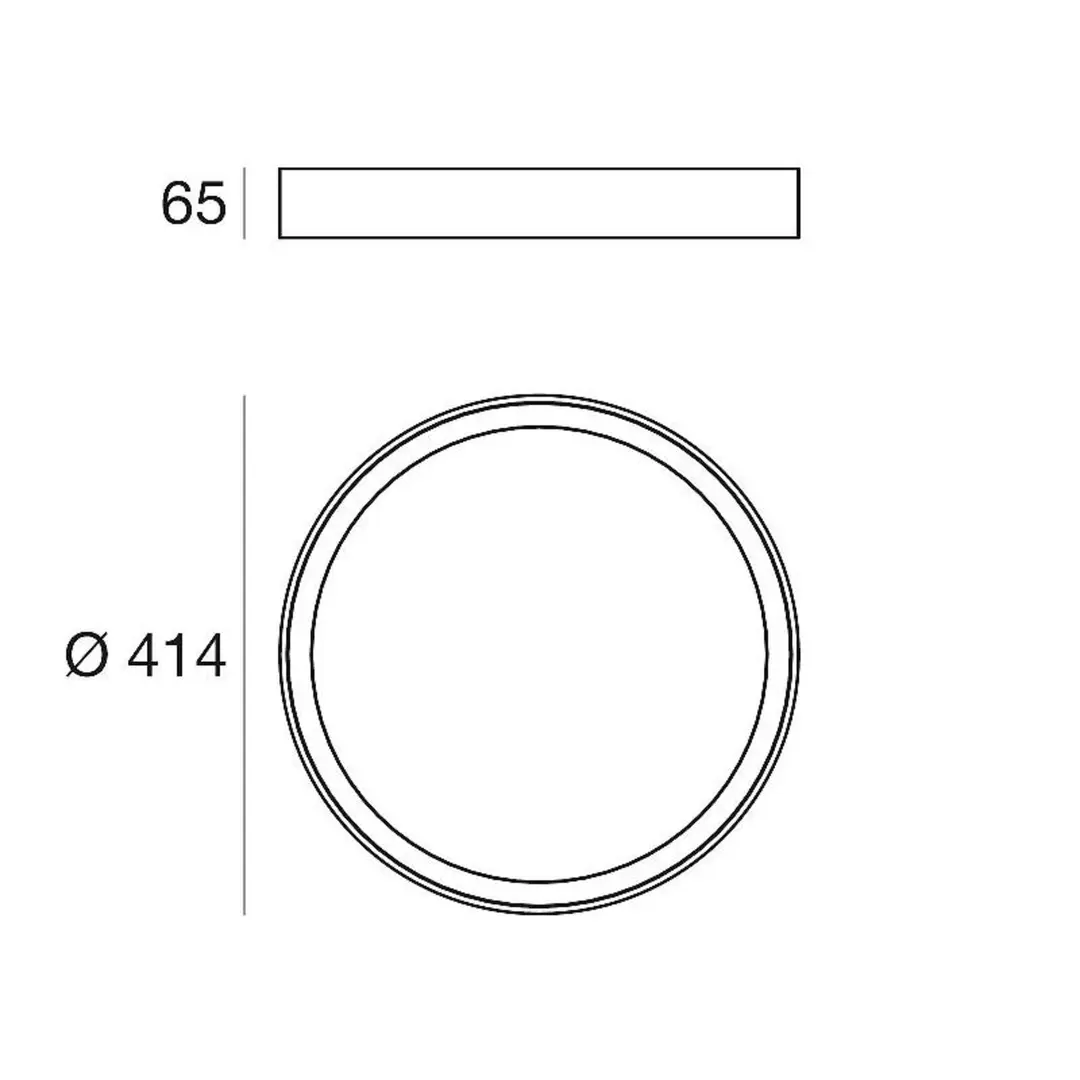 Linea Light LED-Deckenleuchte Tara R, Ø 41,4 cm, schwarz, Alu, 3.000 K