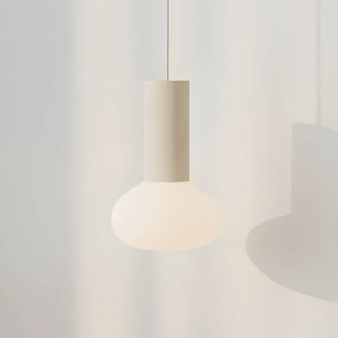 ALDEX Hängeleuchte Flo, beige, 1-flammig, Glas