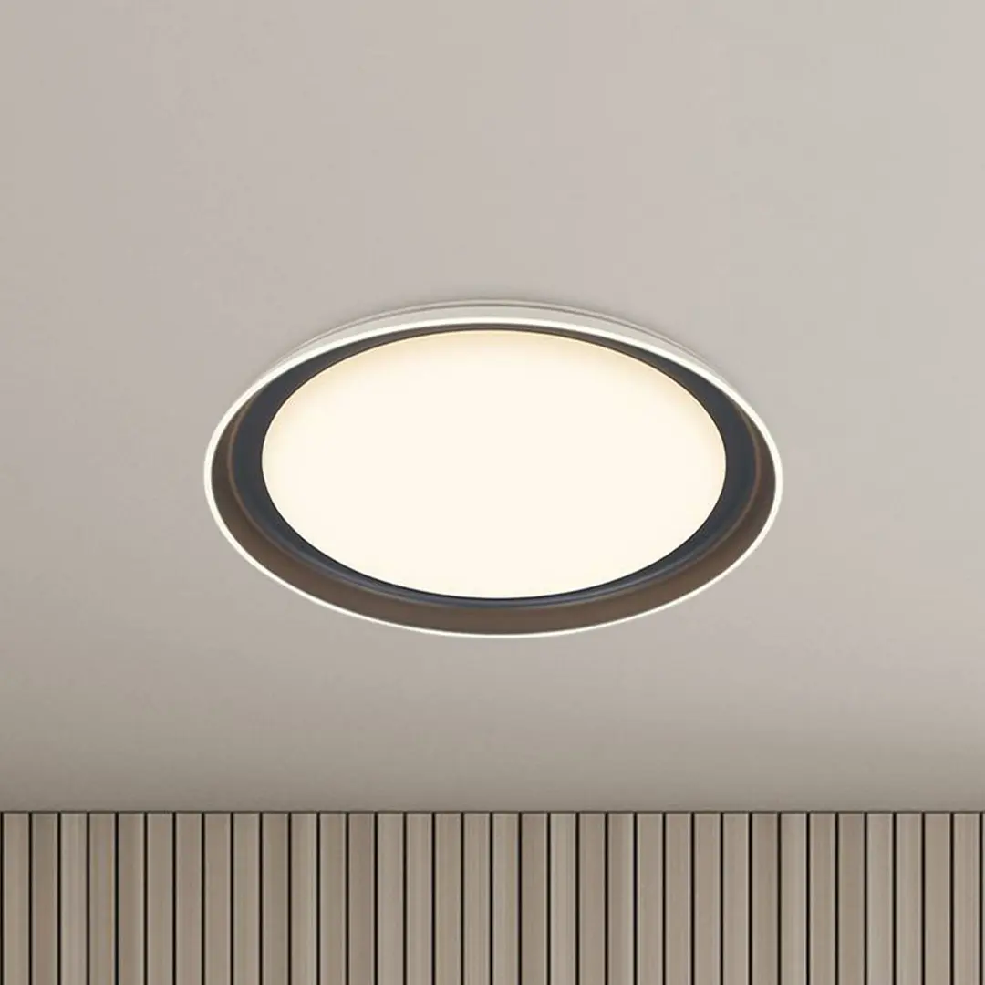 Briloner LED-Deckenleuchte Ijus, weiß/anthrazit, Ø 43 cm, Kunststoff