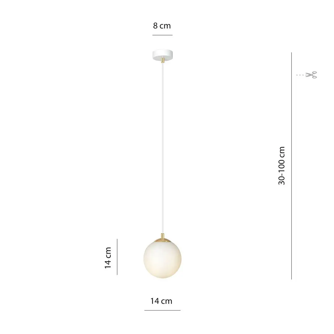 EMIBIG LIGHTING Hängeleuchte Royal, opalweiß/weiß, Glas, E14