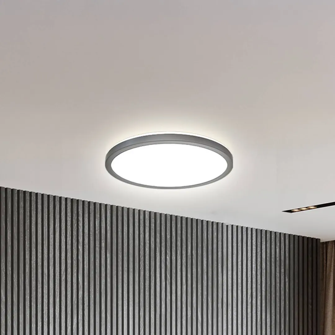 B.K. Licht LED-Panel Slim Remote RGBW, Ø 29 cm, schwarz, Backlight