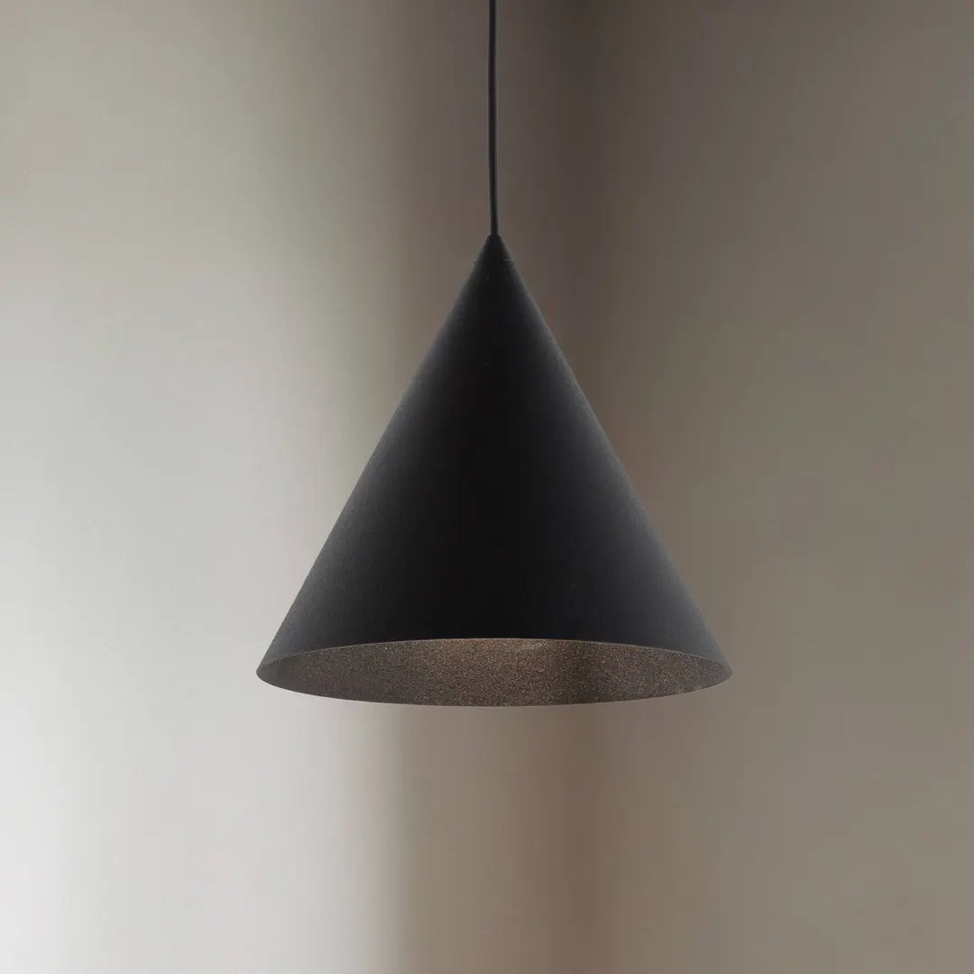 TK Lighting Hängeleuchte Cono, einflammig, Ø 27 cm, schwarz