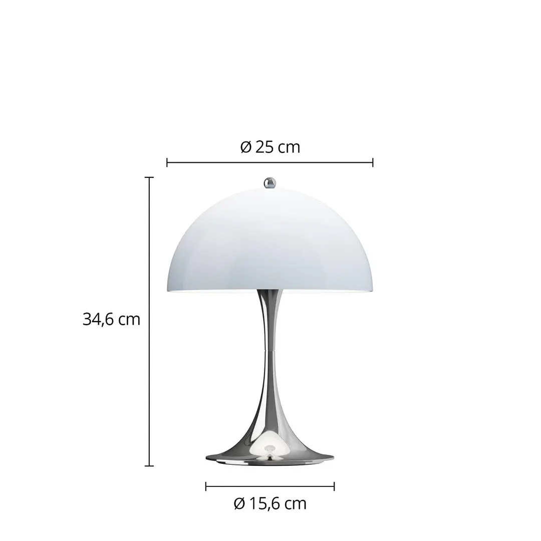 Louis Poulsen Akkulampe Panthella PORTABLE 250 chrom/blau
