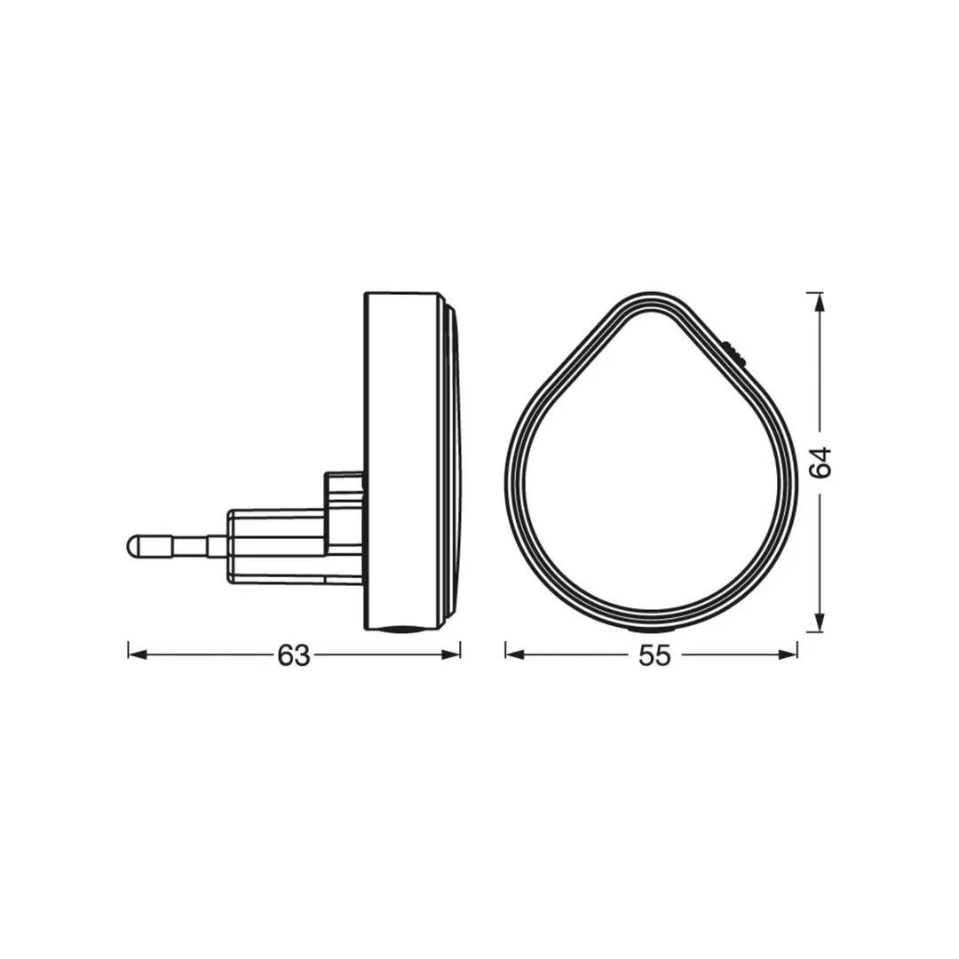 OSRAM LED-Steckdosennachtlicht LUNETTA RAINDROP, Sensor, dim