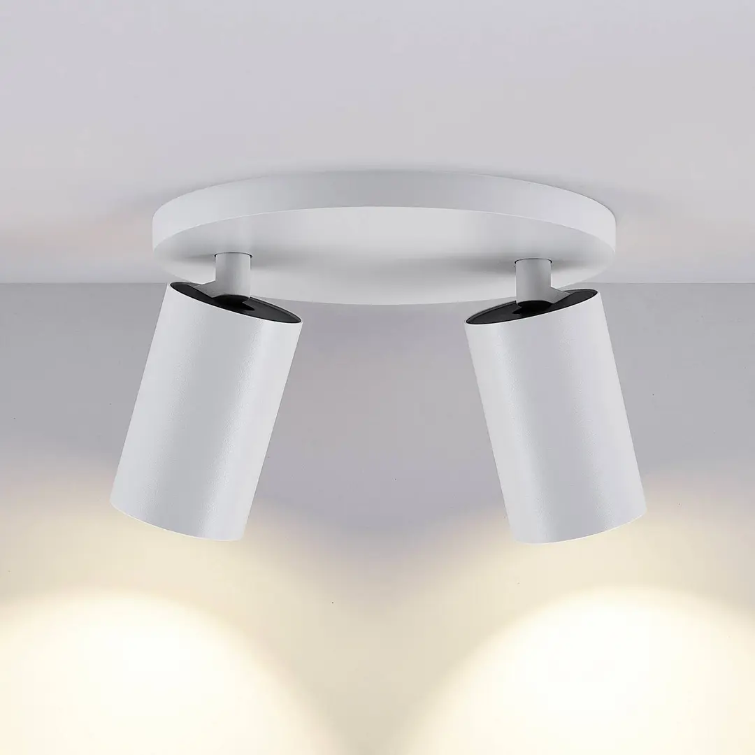 Deko-Light Deckenspot CAN TILT, weiß, Ø 20 cm, 2-flammig, Metall, GU10