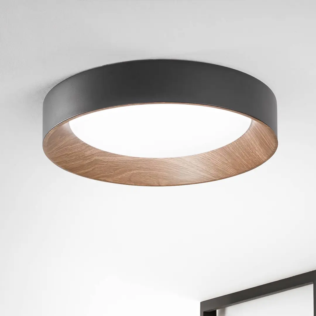 Luce Ambiente Design LED-Deckenlampe Arka, Ø 50 cm, schwarz, Metall, CCT