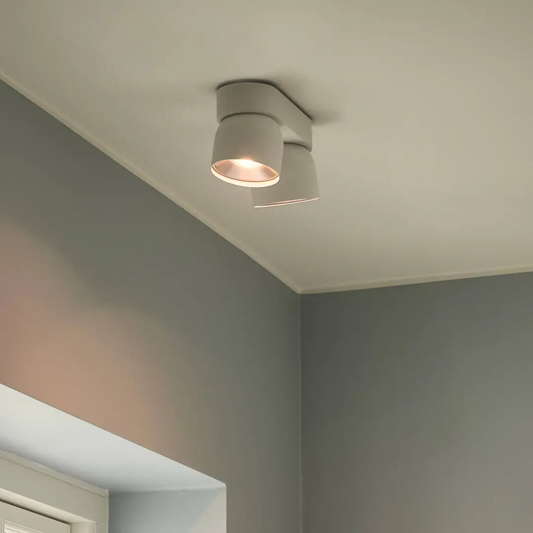 Nordlux Downlight Pitcher, weiß/silber, 2-flg., Metall, GU10
