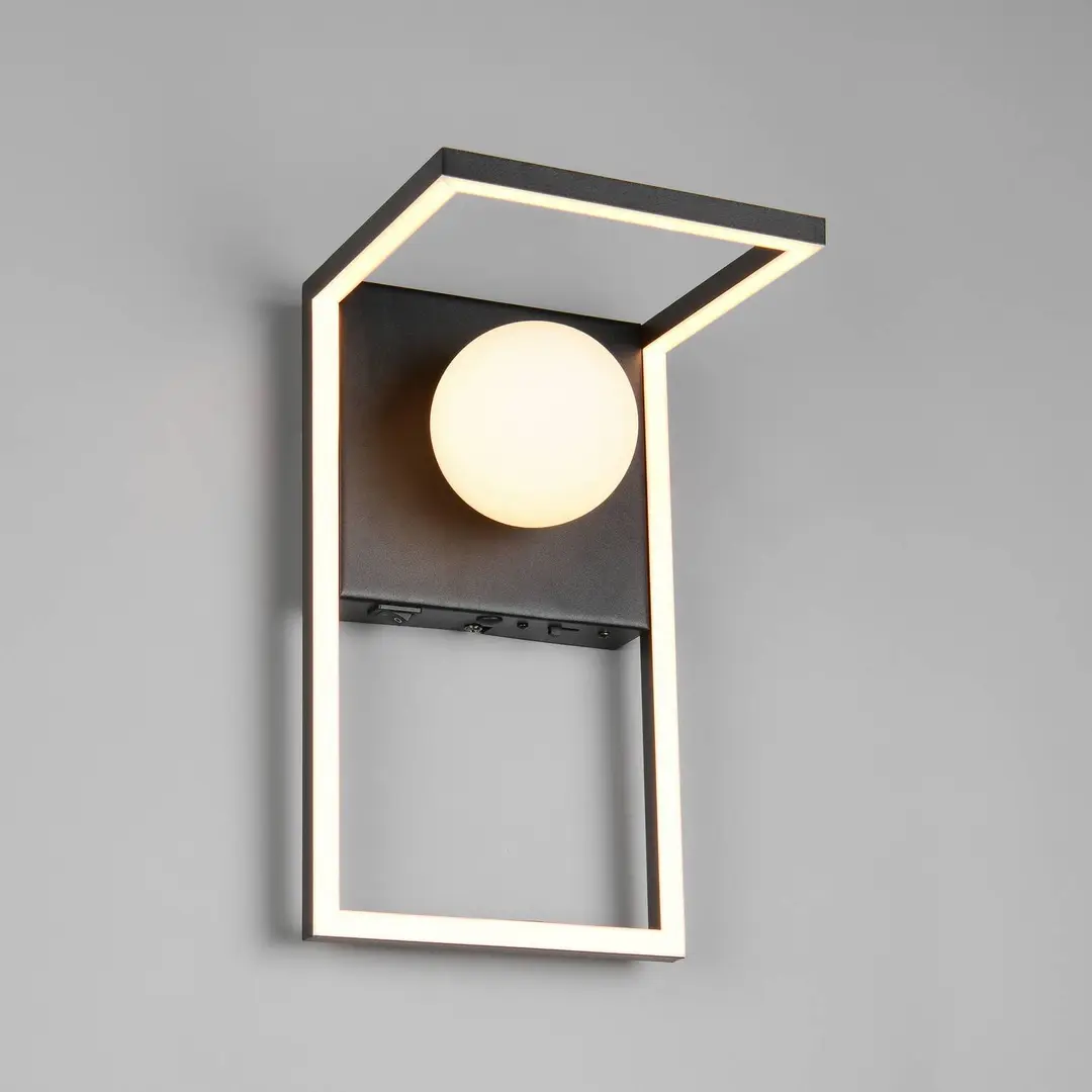 Trio Lighting LED-Wandleuchte Arola, schwarz matt, Breite 17 cm, Metall