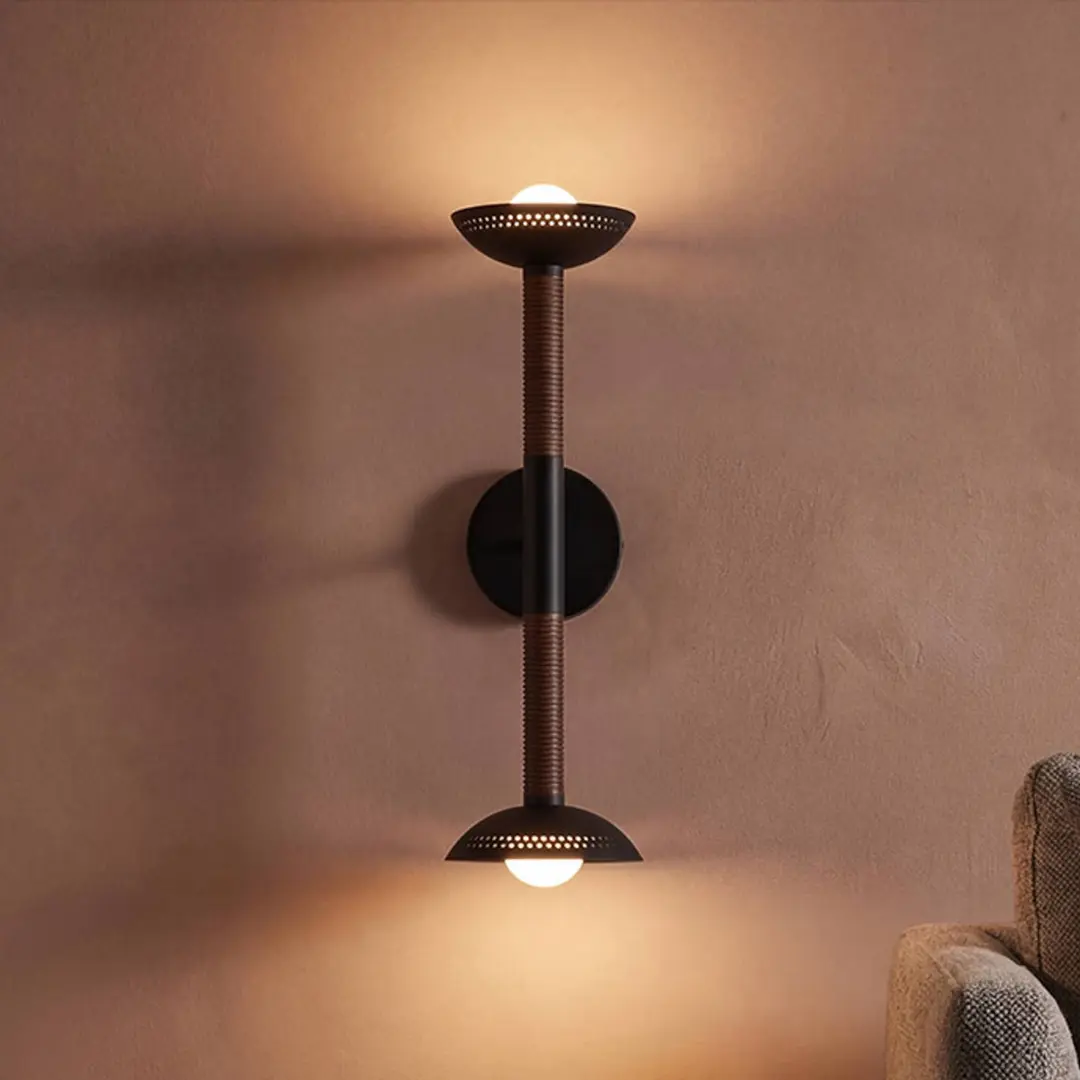 ELSTEAD LED-Wandlampe Arden schwarz matt Höhe 57cm 2-flg. Metall dim