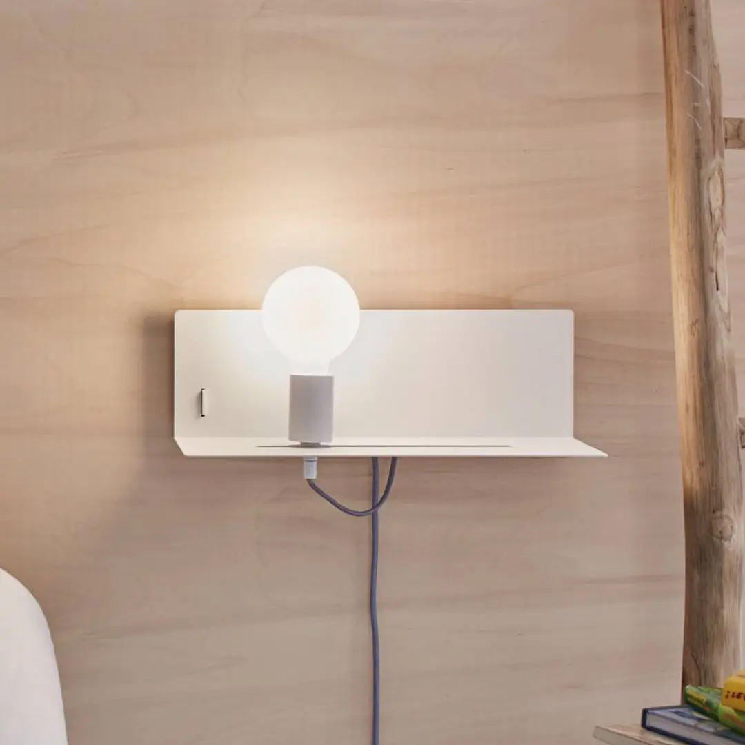 Paulmann Wandlampe Devara, weiß, 40 cm E27 USB-Port