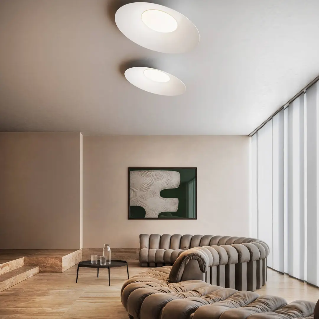 kdln LED-Deckenlampe Kate, 2.700 K, weiß, Ø 90 cm, Metall