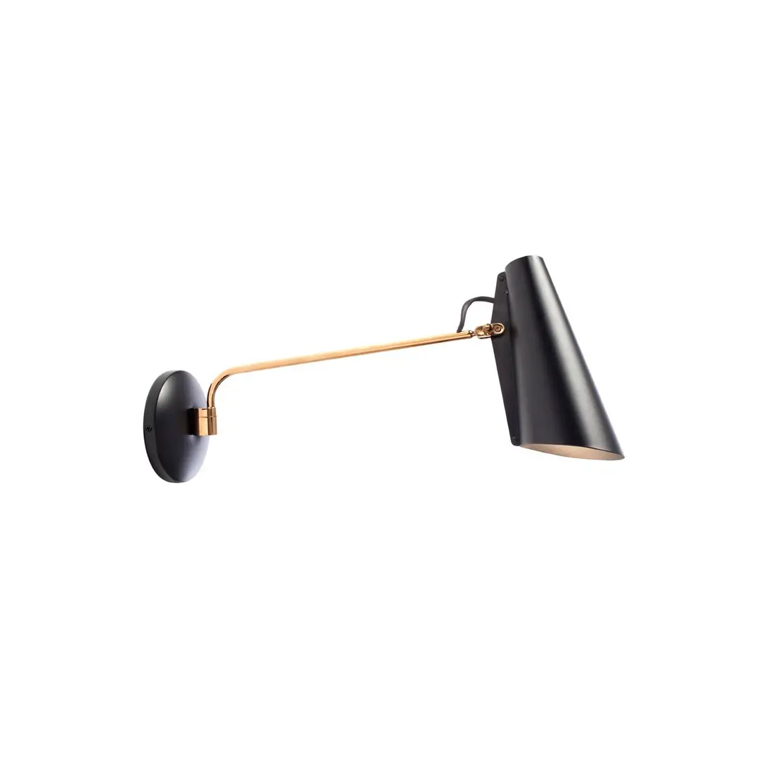 Northern Wandleuchte Birdy Swing, schwarz/messing