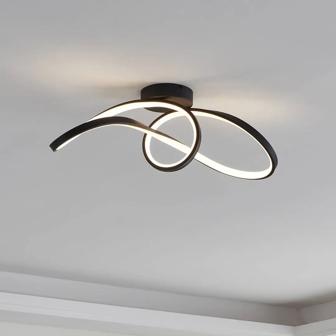EGLO connect LED-Deckenleuchte Calarossa-Z, schwarz, Alu