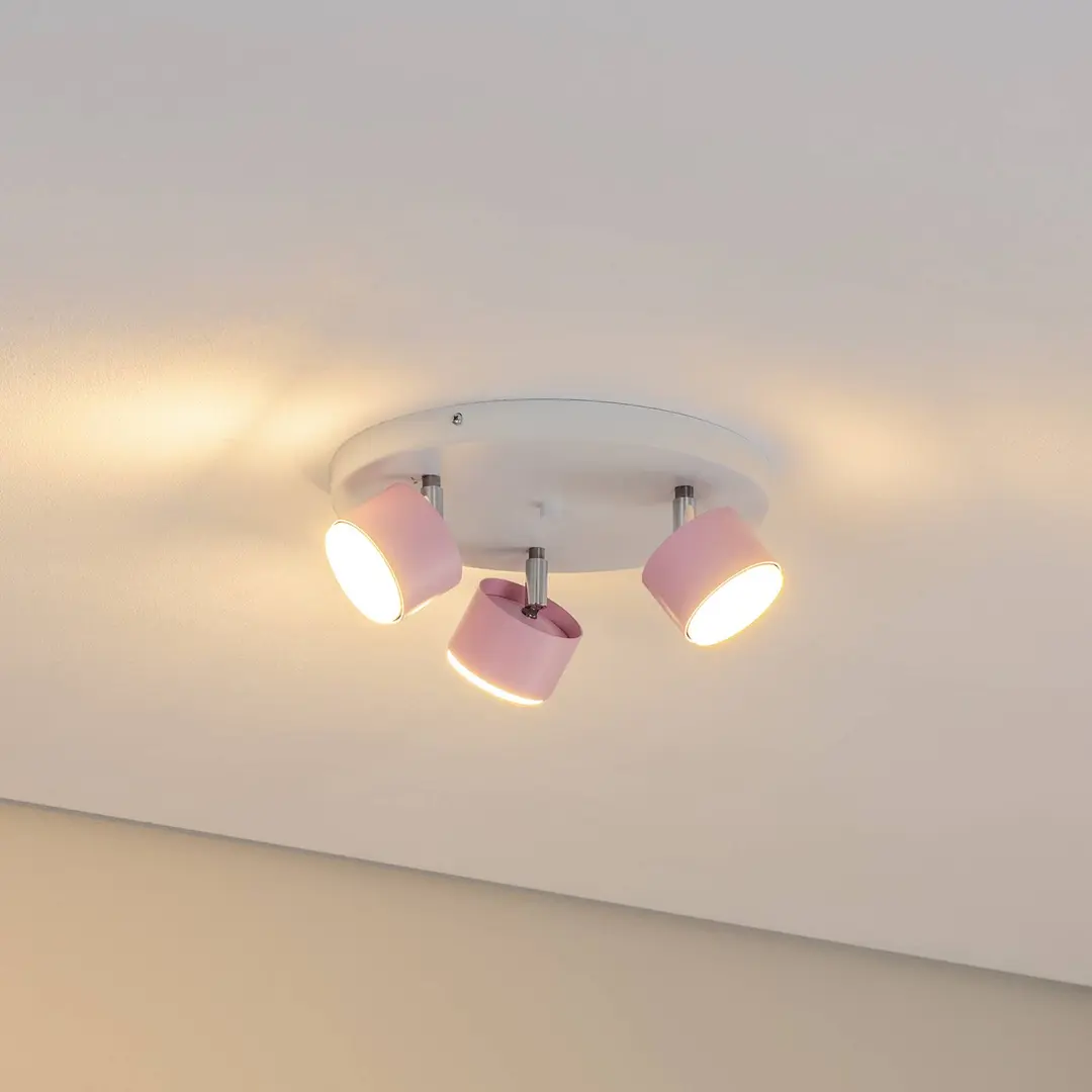 Eko-Light Deckenstrahler Cloudy dreiflammig Rondell rosa