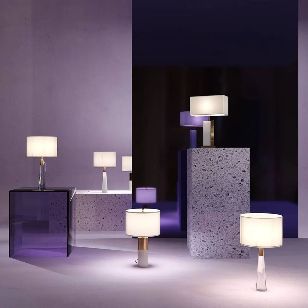 Maytoni Tischlampe Bianco weiß Höhe 67,5 cm Textil/Alabaster