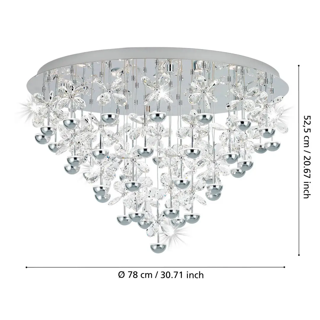 Stars of Light EGLO Stars Of Light LED-Deckenlampe Pianopoli chrom Ø 78cm