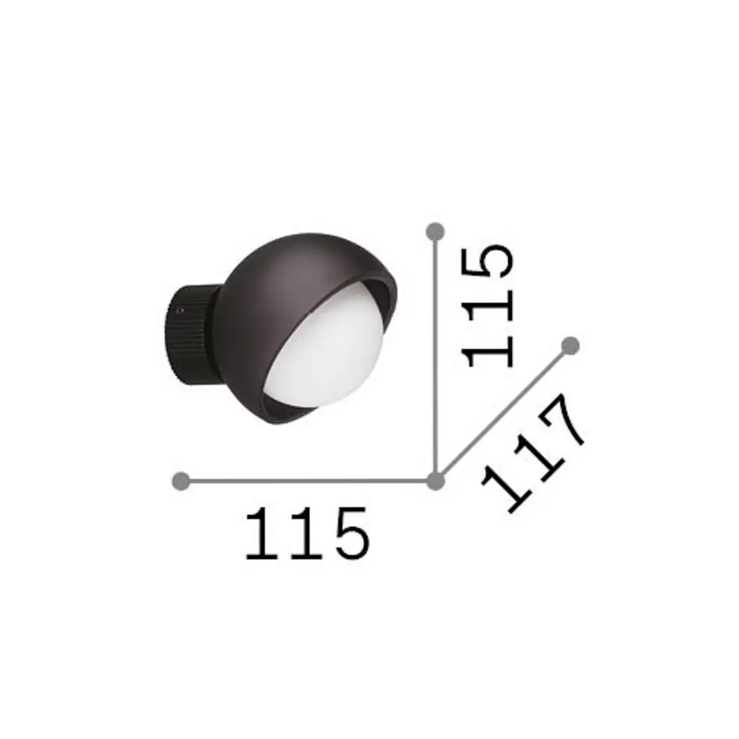 Ideal Lux Wandlampe Bloom, messingfarben, Ø 12 cm Metall