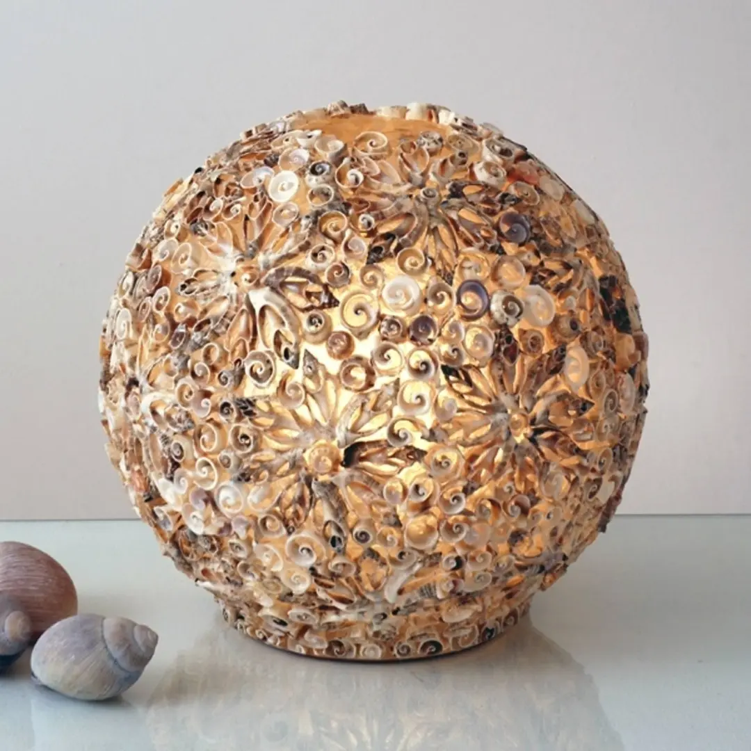 Holländer Dekorative Tischleuchte MUSCHELBALL, 30 cm