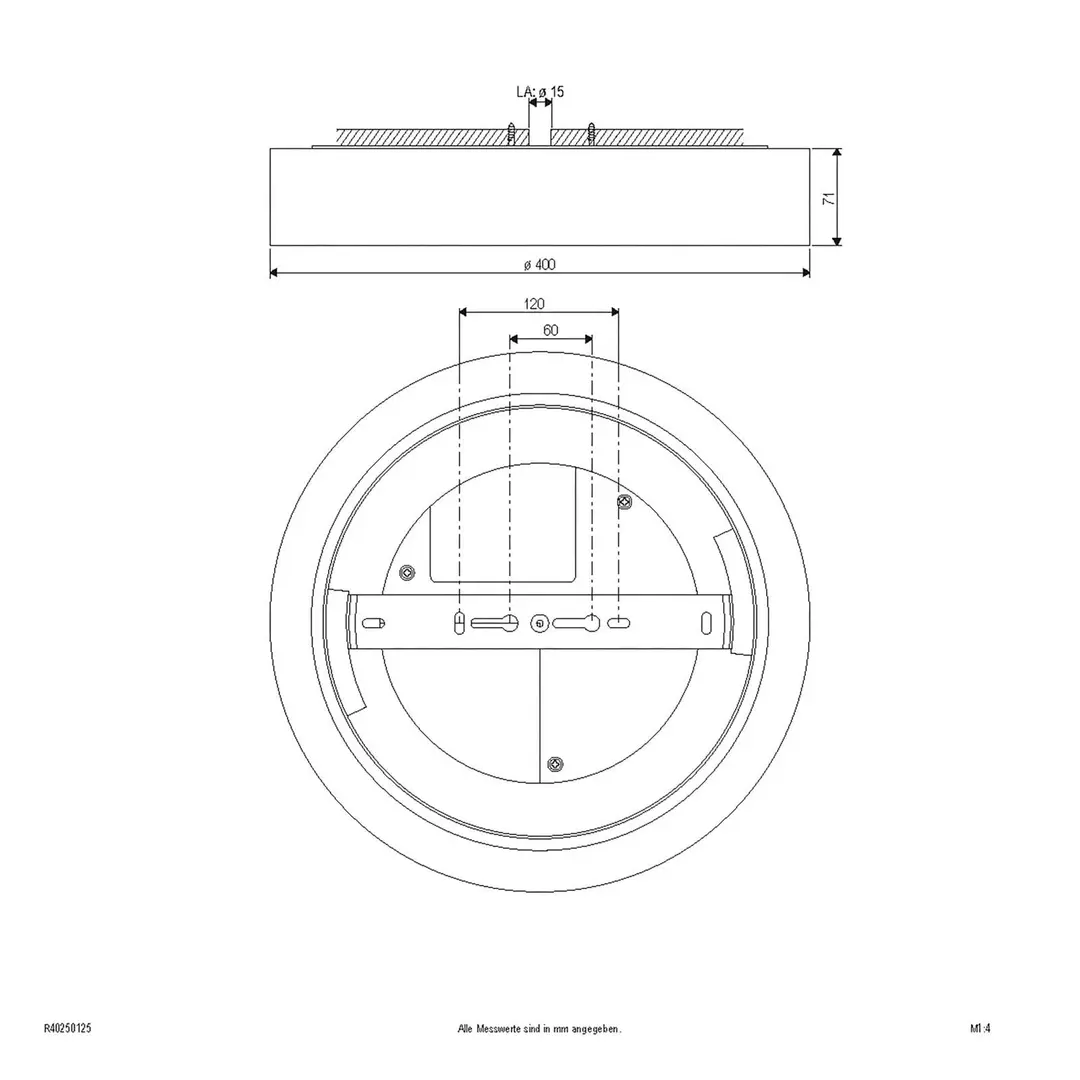 EVN LED-Deckenleuchte Sauro, Ø 40 cm, weiß