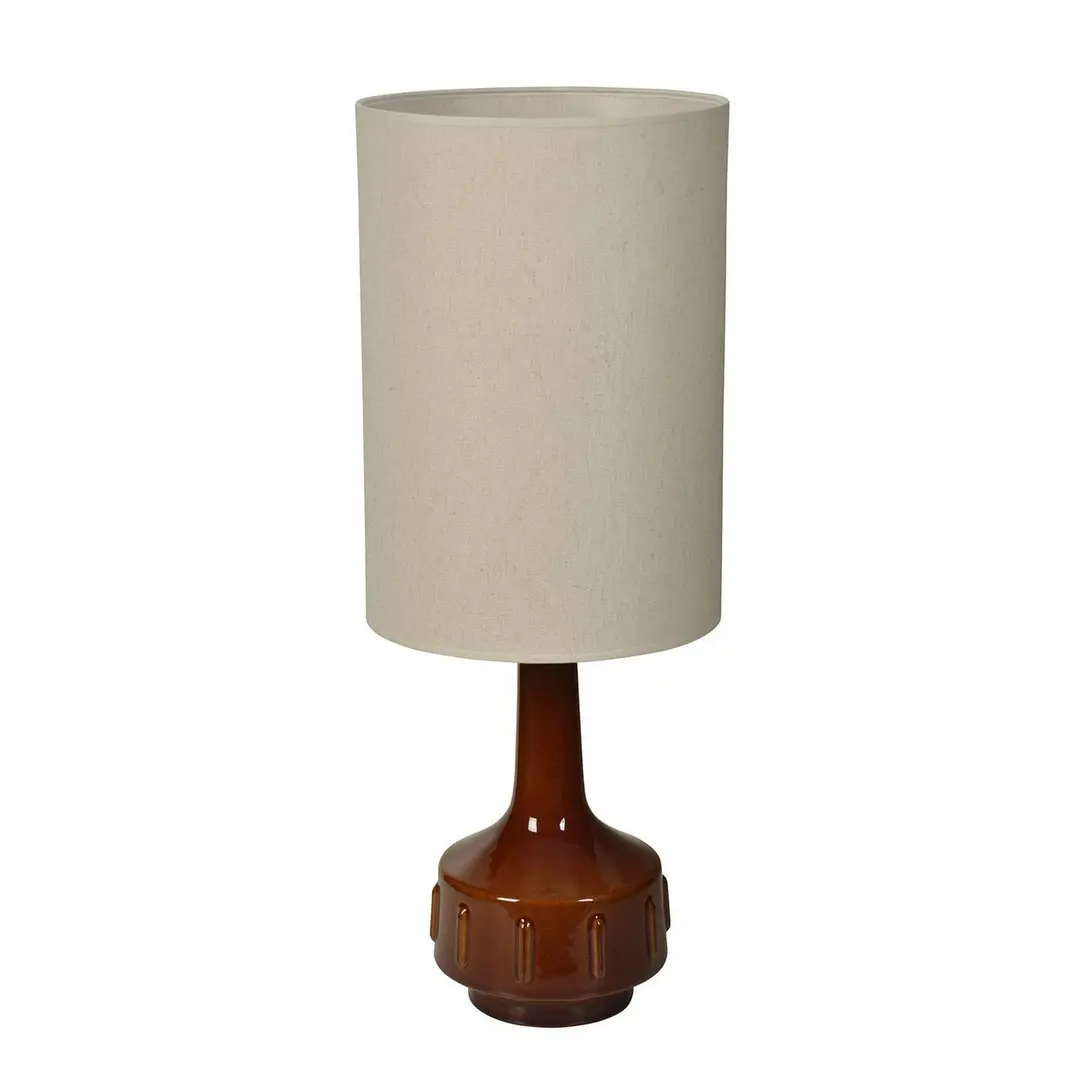 MARKET SET Tischlampe Jimmy, braun/beigefarben, Höhe 83 cm
