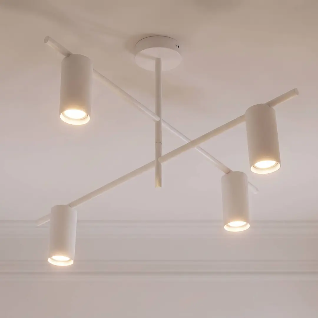 Lindby Deckenleuchte Marilou, weiß, 4-flammig, Ø 70 cm