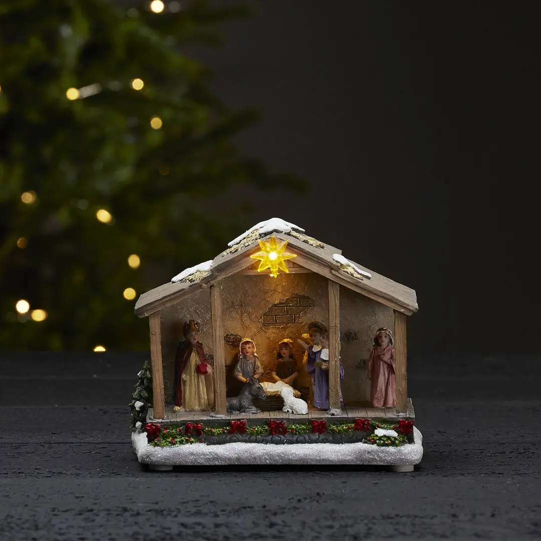 STAR TRADING LED-Dekoleuchte Nativity, Batteriebetrieb, 19 cm