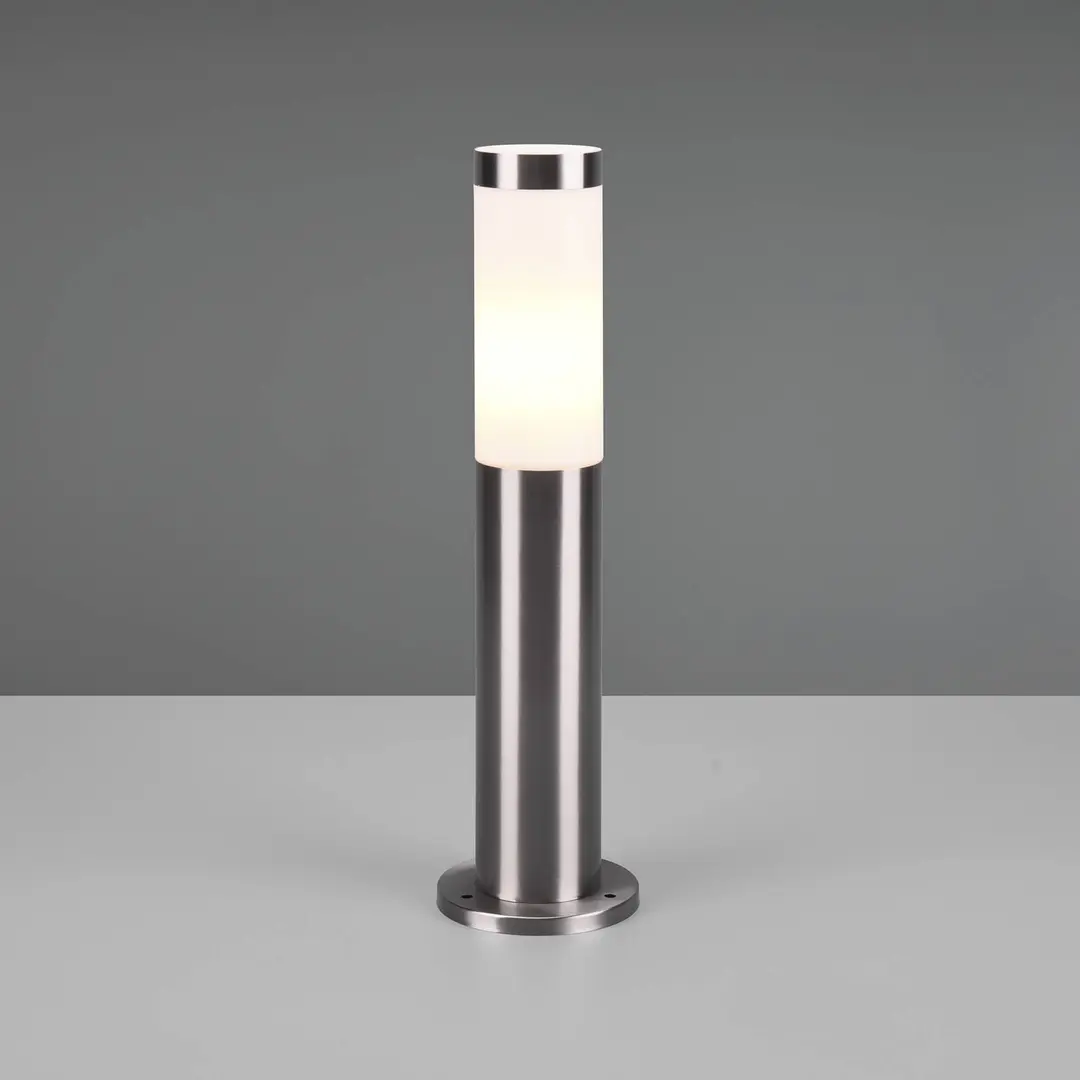 Trio Lighting Sockellampe Trioto, nickelfarben, Höhe 45 cm, Edelstahl