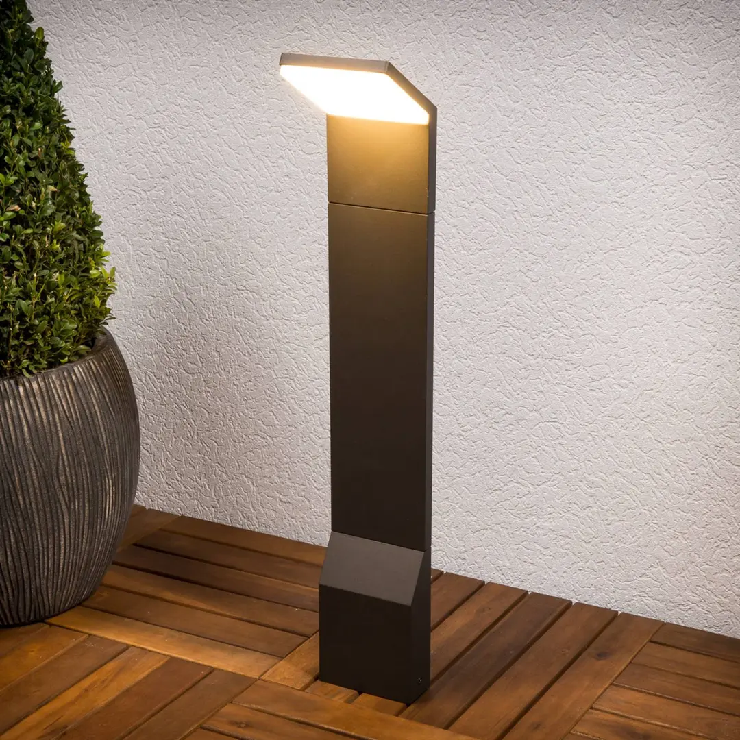 Lucande LED-Wegeleuchte Nevio, 60 cm, anthrazit, Metall