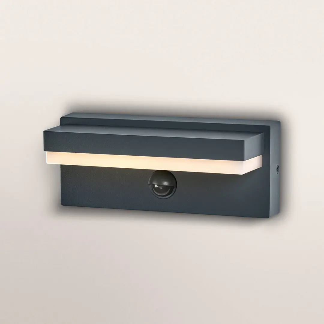 OSRAM Wandlampe ENDURA STYLE ROBUST, Sensor, dunkelgrau IP54
