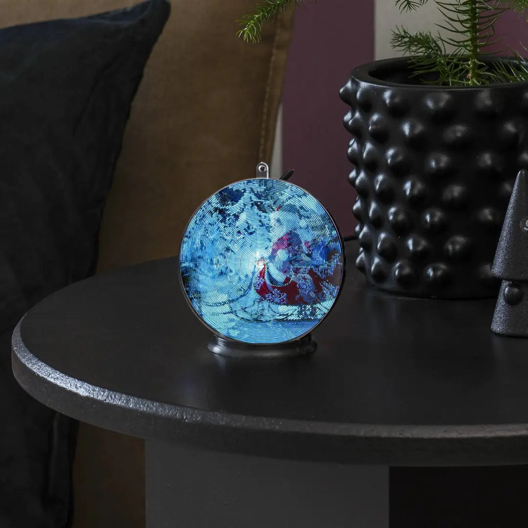Konstsmide Christmas 3D-Hologrammkugel Winterlandschaft, 42 LEDs