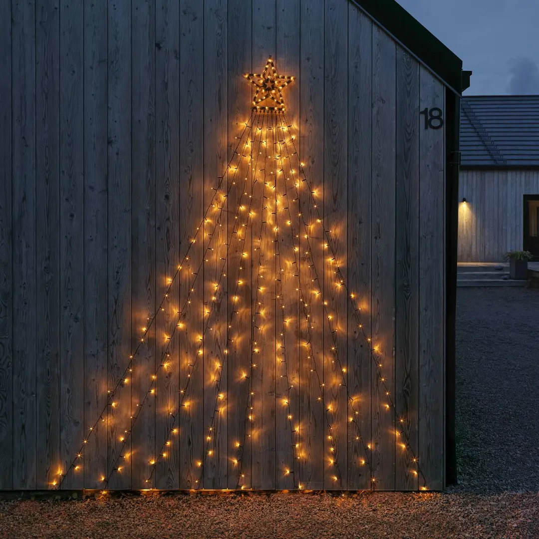 Konstsmide Christmas LED-Lichtervorhang Triangel mit Stern