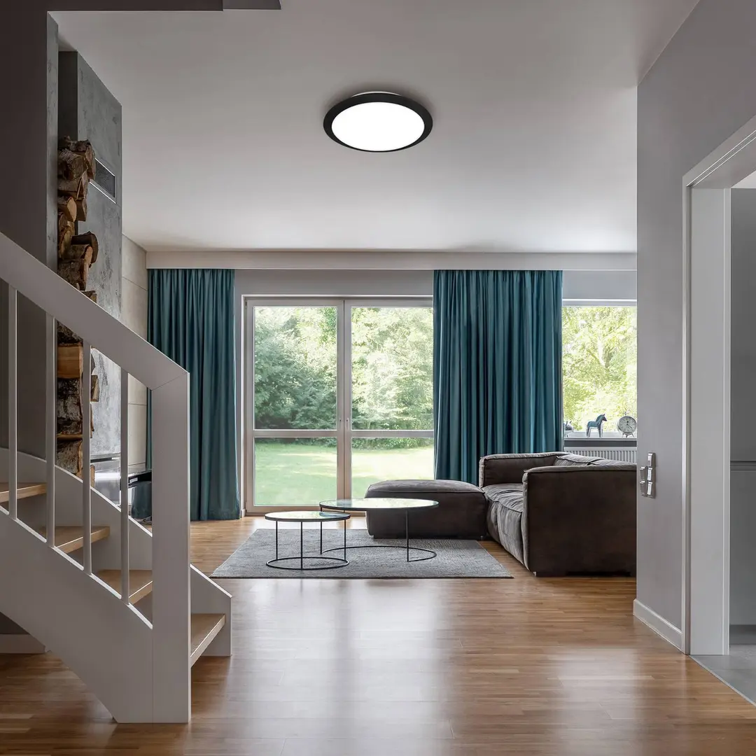Briloner LED-Außendeckenleuchte 3766015 IP44, schwarz