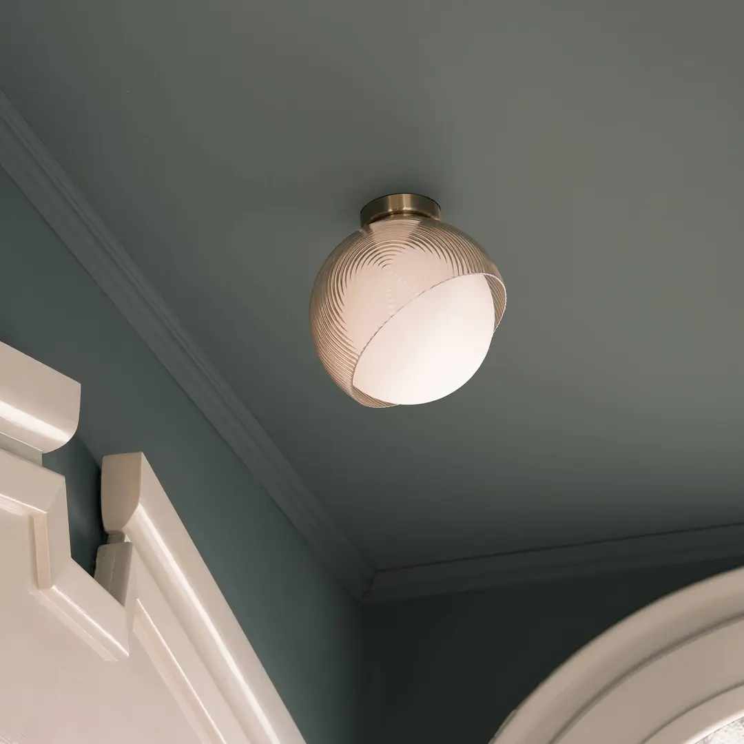 Ideal Lux Wandlampe Bloom, messingfarben, Ø 17 cm Metall