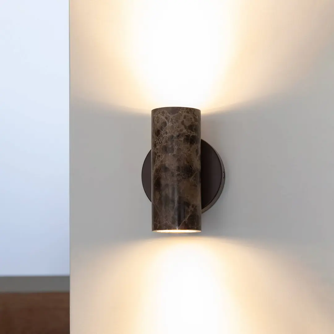 IT'S ABOUT ROMI Wandlampe Tivoli, braun, Marmor, Stecker