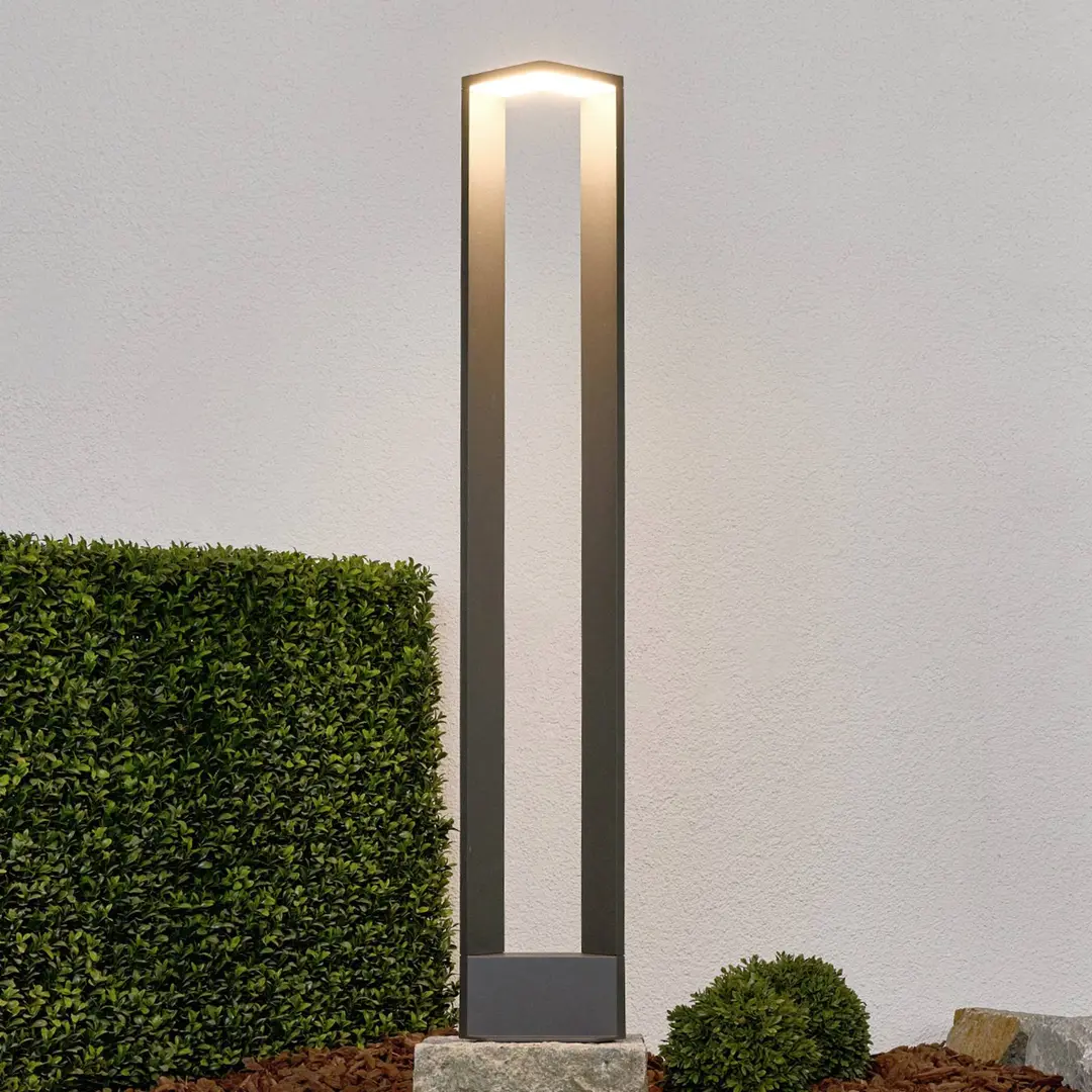 Lucande LED-Wegelampe Jeny, 100 cm, anthrazit, Aluminium
