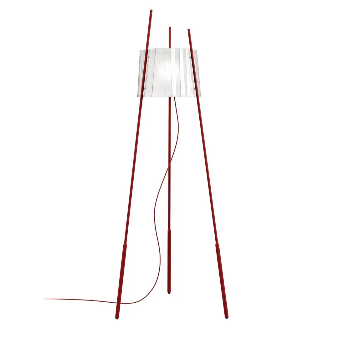 kdln Stehleuchte Tyla, rot, Höhe 165 cm, Dimmer
