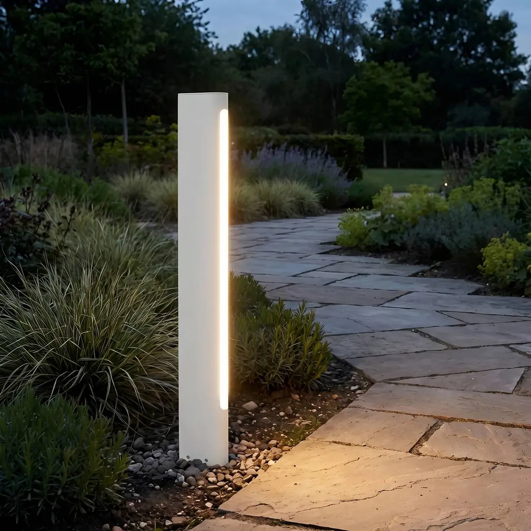 Lucande LED-Wegeleuchte Celiora, Höhe 80 cm, grau, IP65