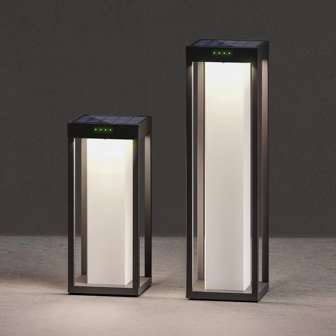 KLEWE LED-Solarlampe RADIA MAXI MOON, anthrazit, 50 cm, IP65