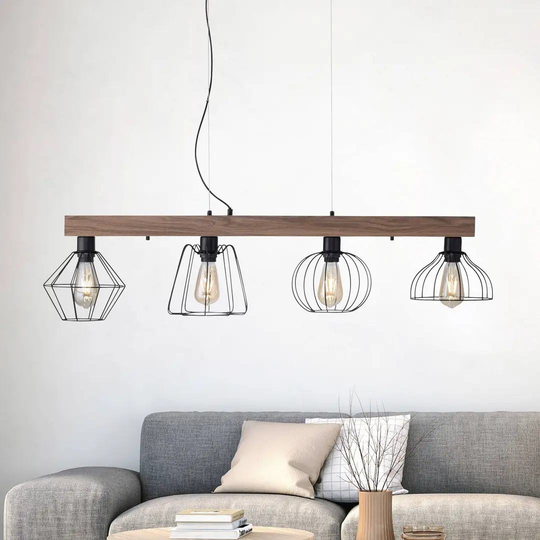 JUST LIGHT. GmbH Pendelleuchte Kaska, vierflammig