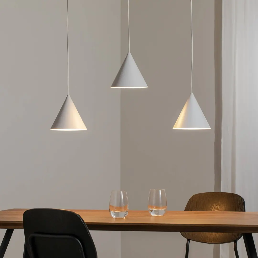TK Lighting Hängeleuchte Cono, dreiflammig, linear, Länge 75 cm, weiß