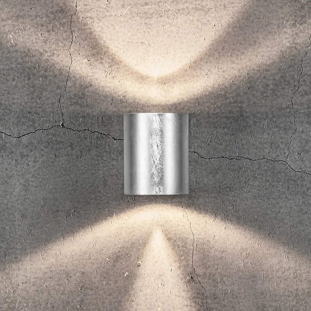 Nordlux LED-Außenwandleuchte Canto 2, galvanisiert, 10 cm, IP44