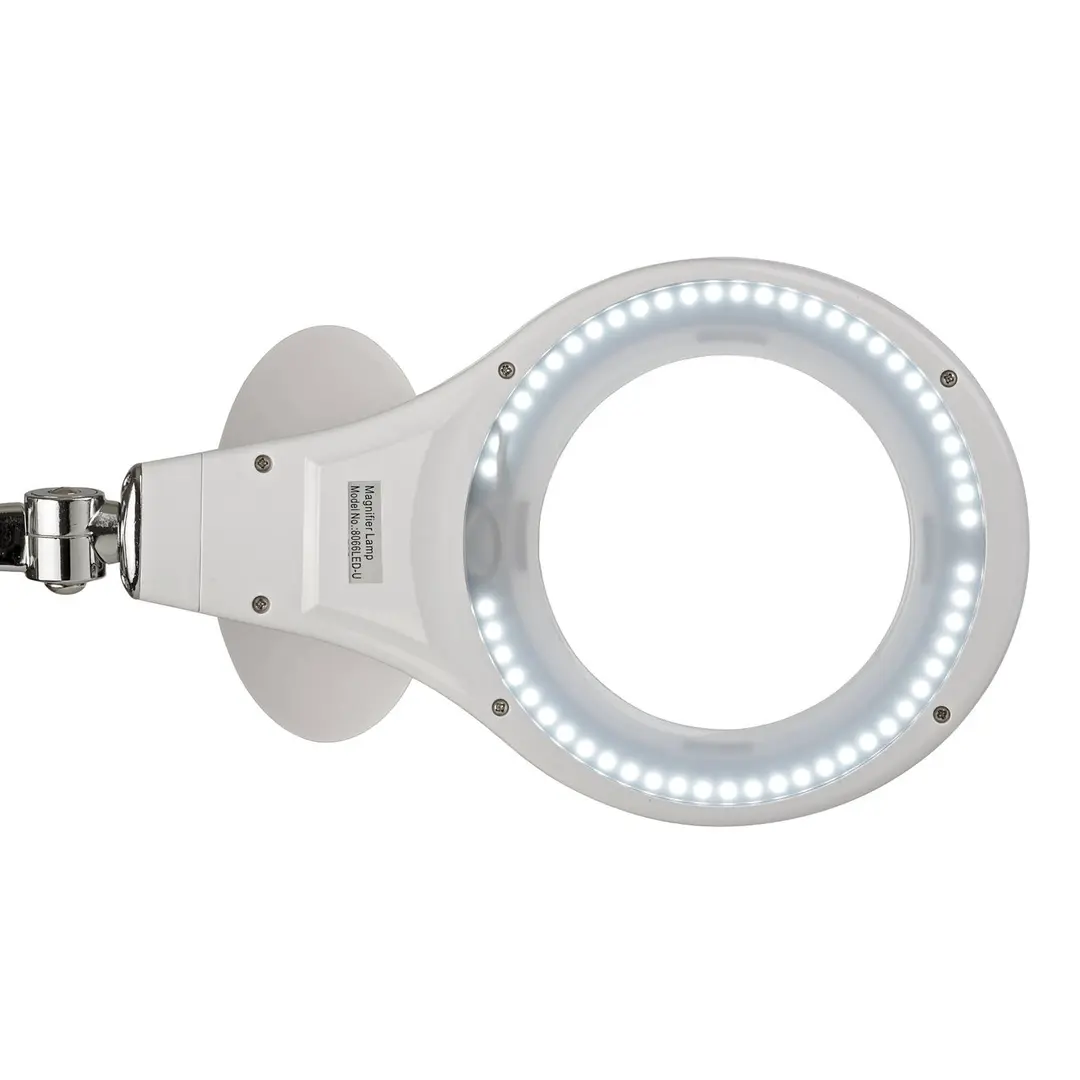 Maul LED-Lupen-Klemmleuchte MAULmakro, weiß, Höhe 50 cm