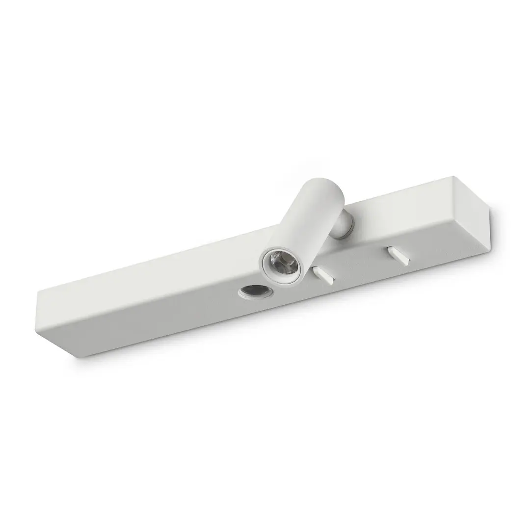 Ideal Lux LED-Wandlampe Bonne Nuit 2, weiß, 22 cm, Metall