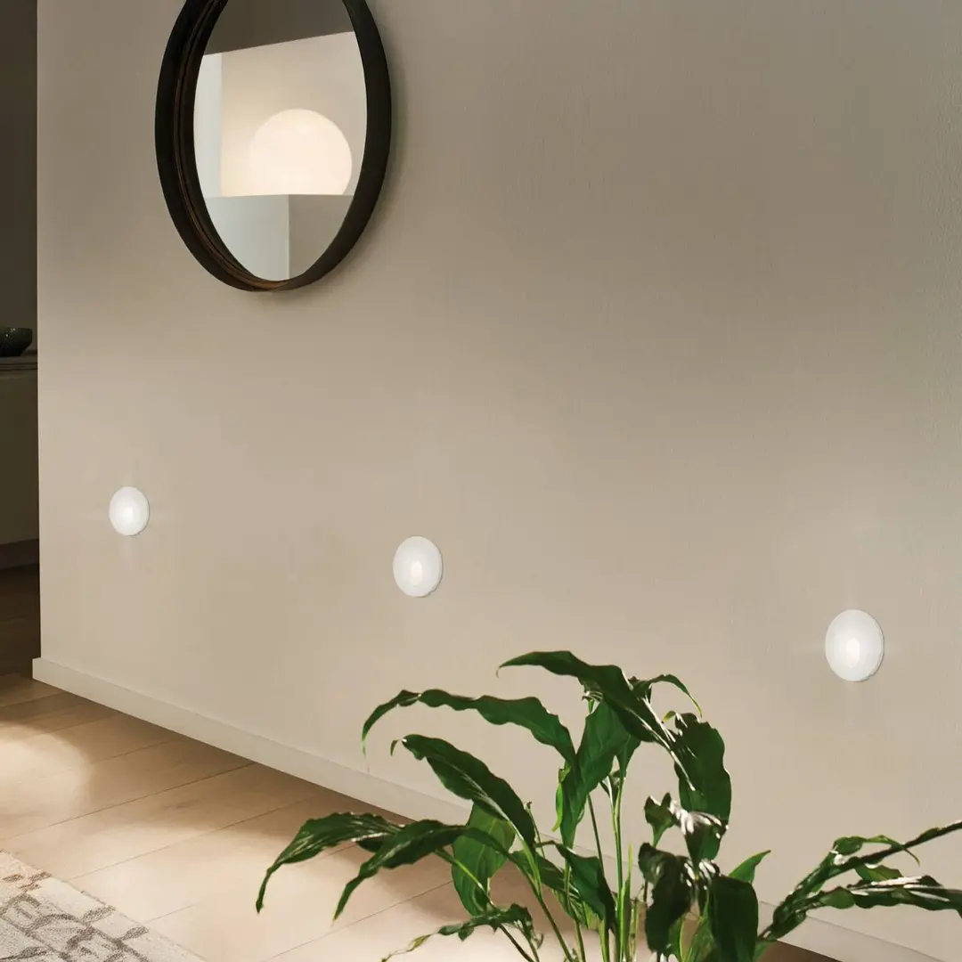 Paulmann LED-Wandeinbauleuchte Wall, weiß, rund, Kunststoff
