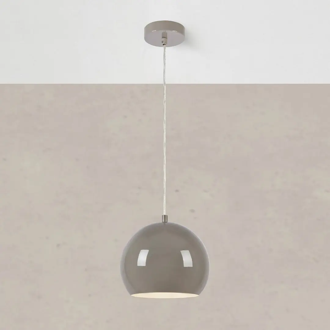 Markslöjd Pendellampe Pop, Ø 20 cm, greige, Metall