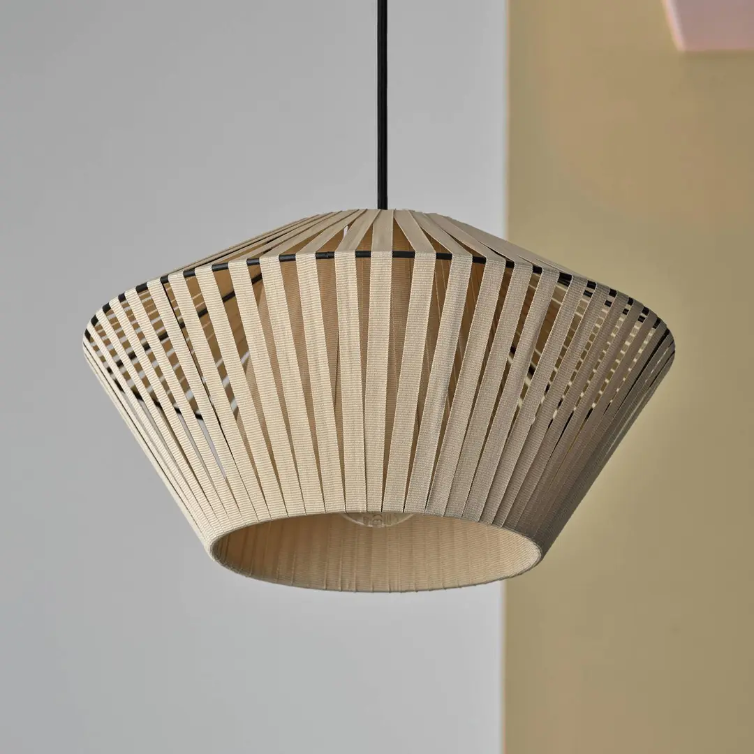 OSRAM Hängelampe Decor Stripes Ø 30,5 cm, beige, Textil, E27