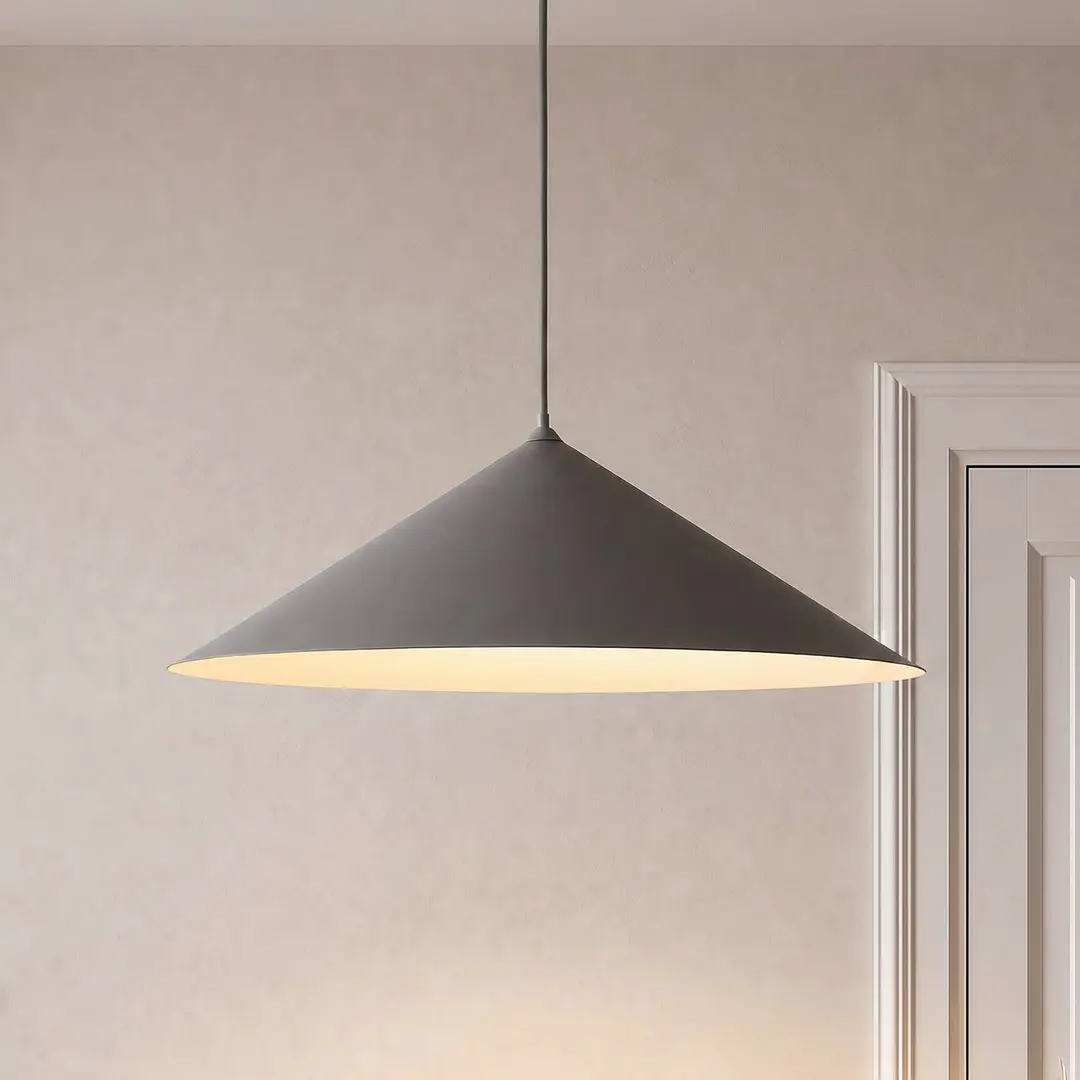 TK Lighting Hängeleuchte Lume XL, braun, Metall, Ø 49 cm, GX53